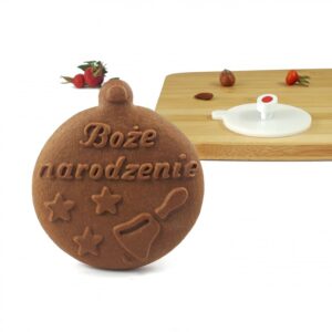 Bombka 6 x 7 cm Boże Narodzenie - stempel do pierników