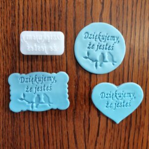 Dziękujemy, że jesteś 4,5 cm x 2,5 cm - stempelek do ciastek
