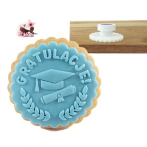 Falbanka 6 cm Gratulacje! - stempel do ciastek