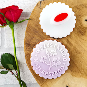 Falbanka 6 cm Wszystkiego Najlepszego - stempel do ciastek