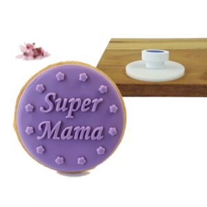 Koło 5 cm Super mama - stempel do pierników